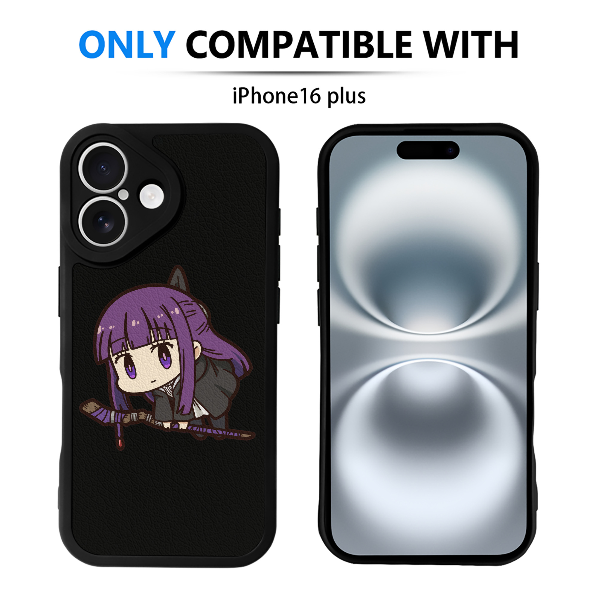 （画像用） 葬送のフリーレン Frieren 【iPhone 16シリーズ対応】シリコンスマホケース（レザー調） 材質：シリコン